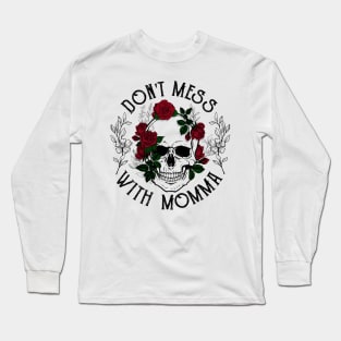 Hot goth skull roses Long Sleeve T-Shirt